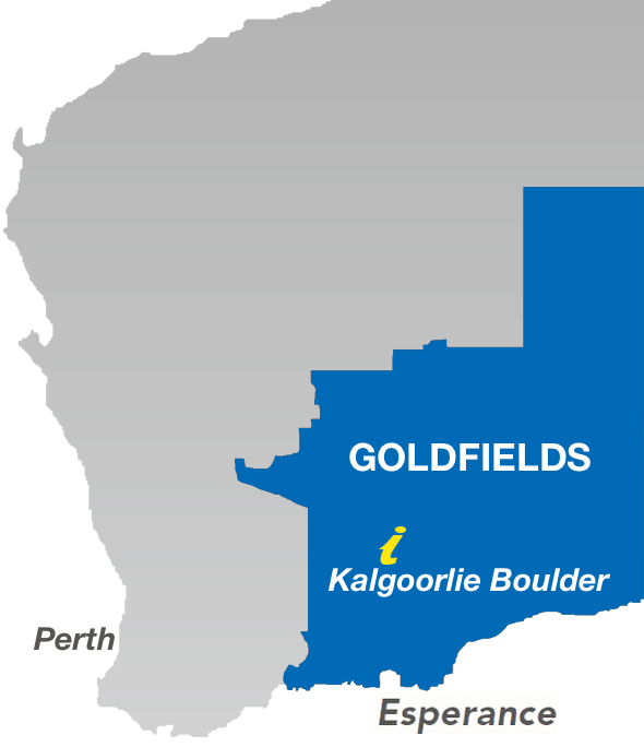 Map Of Kalgoorlie And Surrounds Surrounding Regions - Kalgoorlie Boulder Tours Accommodation Information